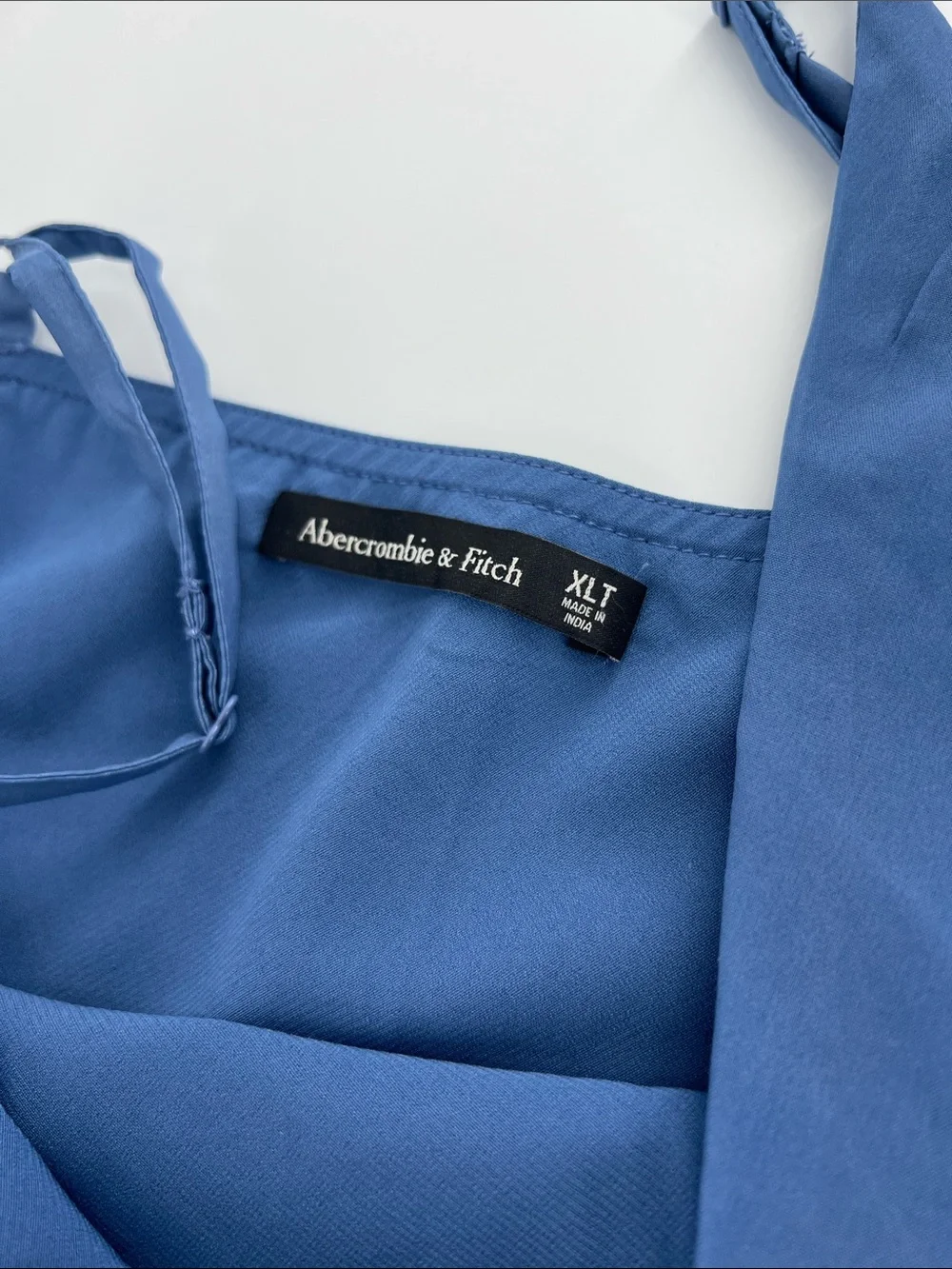Abercrombie & Fitch Cornflower Blue Slip Dress ruffle fairy wedding guest